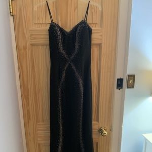Ankle length beaded gown